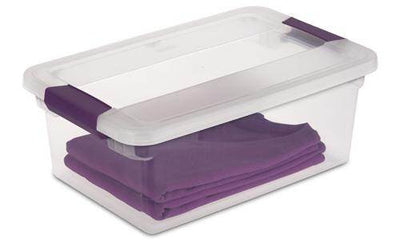 Sterilite 15 Qt. Plastic Stackable Storage Container Tote with Lid (48 Pack) - VMInnovations