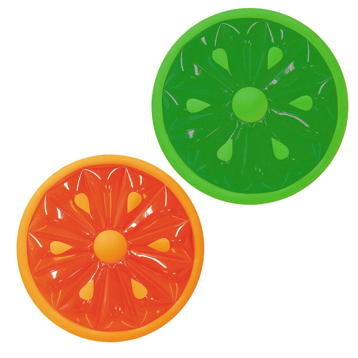 Swimline 60-Inch Inflatable Heavy-Duty Swimming Pool Orange and Lime Slice Float