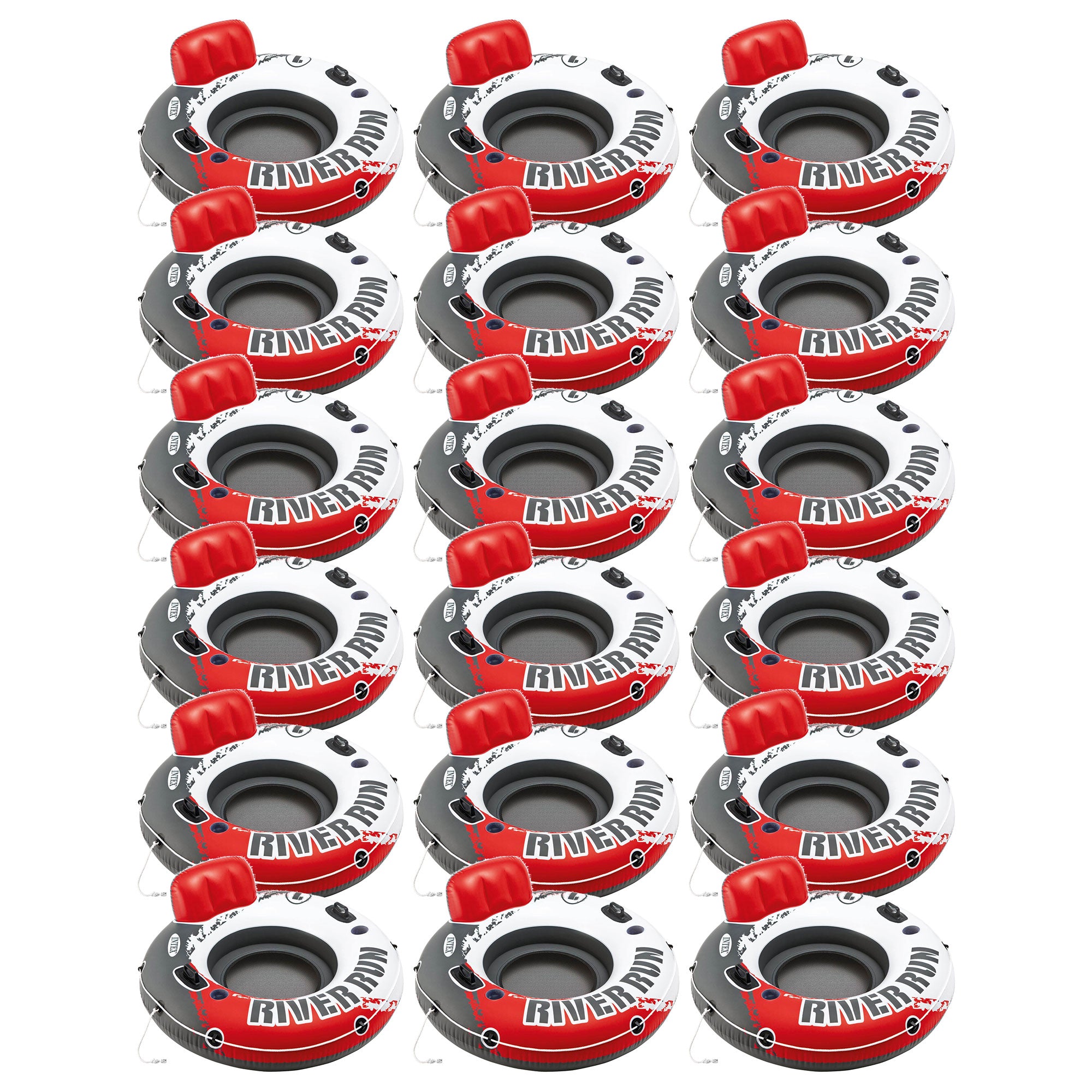 Intex River Run 1 53" Inflatable Floating Tube Lake Pool Ocean Raft (18 Pack)