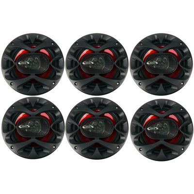 Boss 6.5 Inch 300 Watt 3-Way Car Coaxial Audio Stereo Speakers CH6530 (6 Pack) - VMInnovations