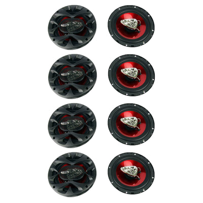 Boss 6.5 Inch 300 Watt 3-Way Car Coaxial Audio Stereo Speakers CH6530 (8 Pack) - VMInnovations