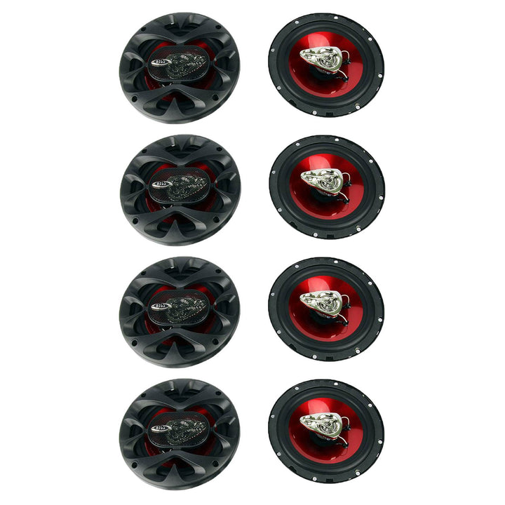 Boss 6.5 Inch 300 Watt 3-Way Car Coaxial Audio Stereo Speakers CH6530 (8 Pack)