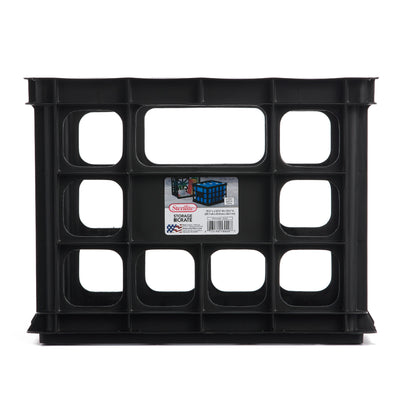 Sterilite Multipurpose Plastic Storage Box Organizing Crate, Black (30 Pack)