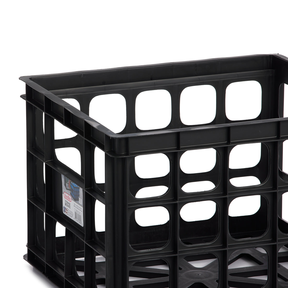 Sterilite Multipurpose Plastic Storage Box Organizing Crate, Black (30 Pack)