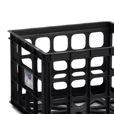 Sterilite 16929006 Plastic Black Storage Box Crate, Black (36 Pack)