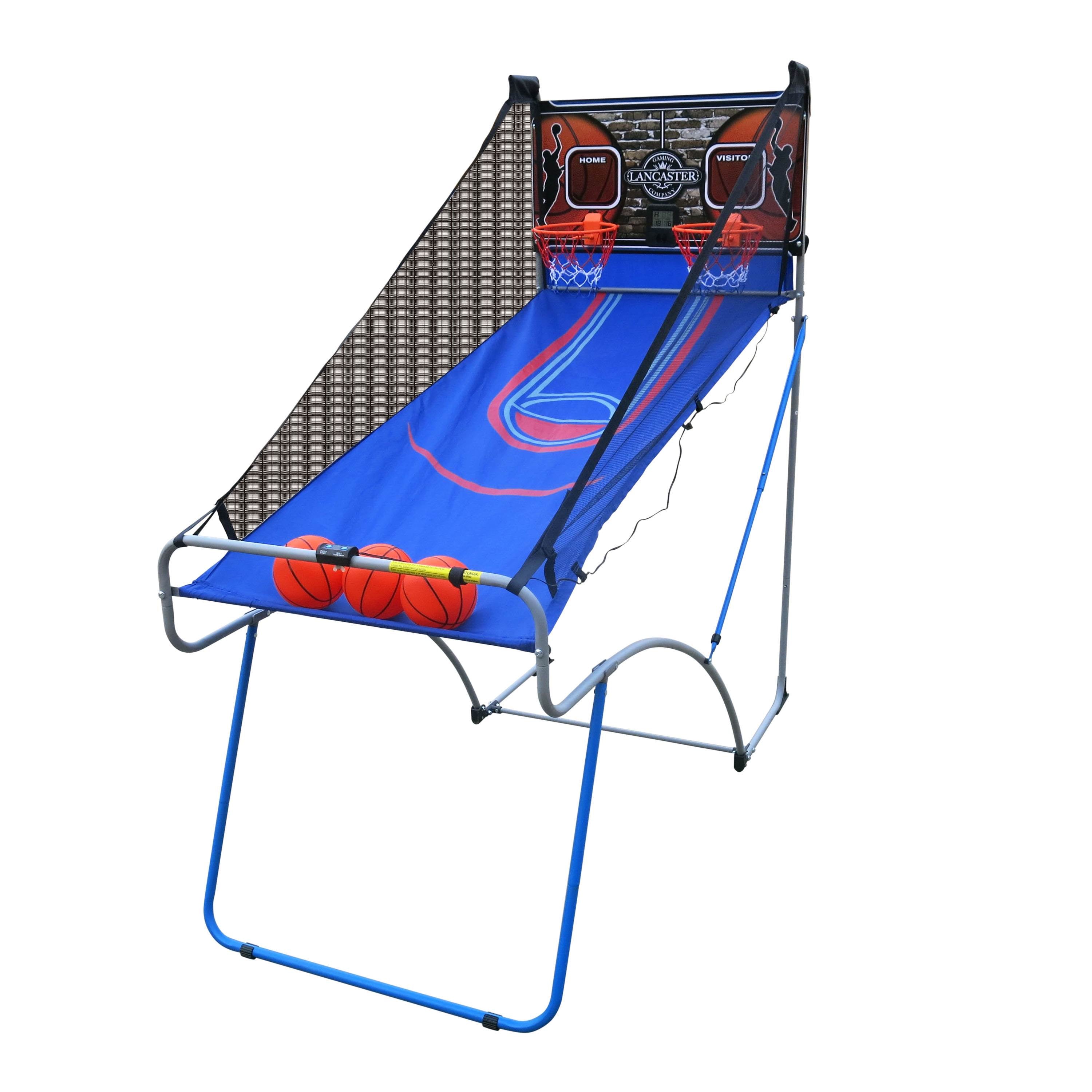 Lancaster Sports EZ-Fold 2 Player Traditional Arcade Basketball Game (2 Pack)