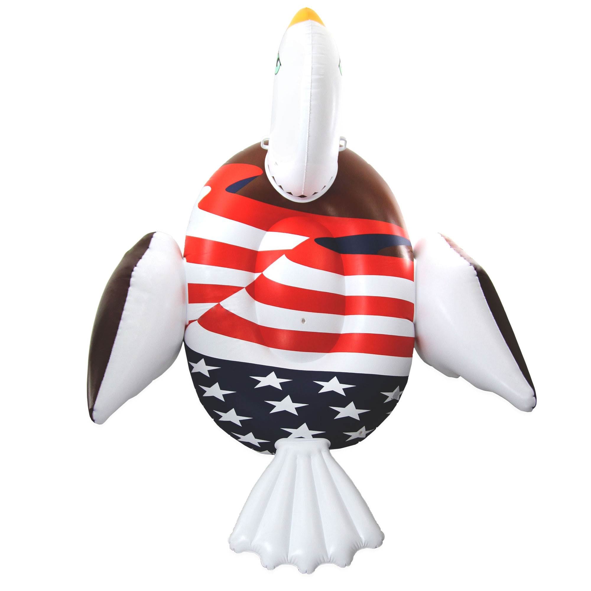 Giant Rideable Patriotic American Eagle Inflatable Swimming Pool Float (2 Pack)