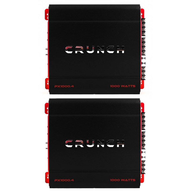 Crunch 4 Channel 1000 Watt Amp A/B Class Car Stereo Amplifier (2 Pack)