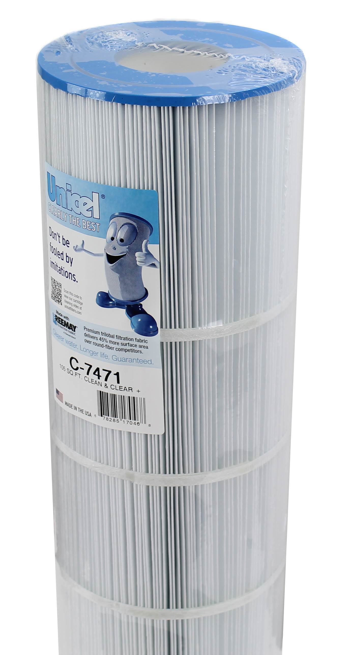 Unicel C-7471 Replacement 105 Sq Ft Pool Filter Cartridge, 168 Pleats (8 Pack)