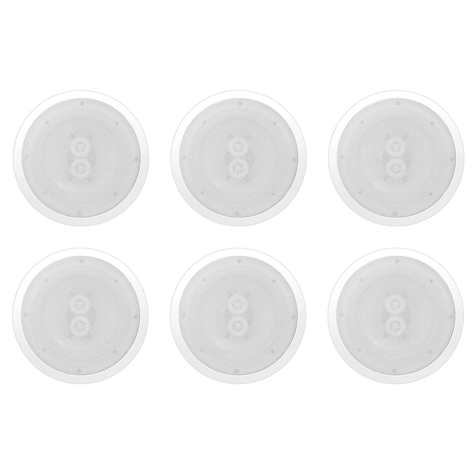 PYLE PWRC82 8 Inch 400 Watt 2 Way Indoor/Outdoor Wall Ceiling Speaker (6 Pack) - VMInnovations