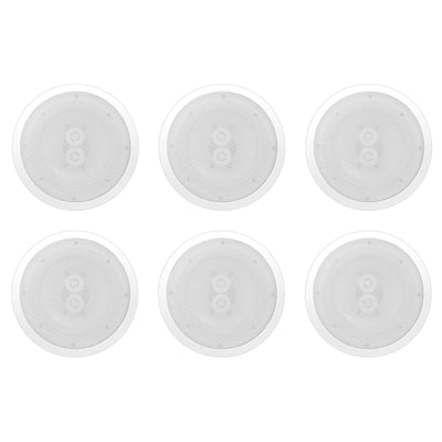 PYLE PWRC82 8 Inch 400 Watt 2 Way Indoor/Outdoor Wall Ceiling Speaker (6 Pack) - VMInnovations