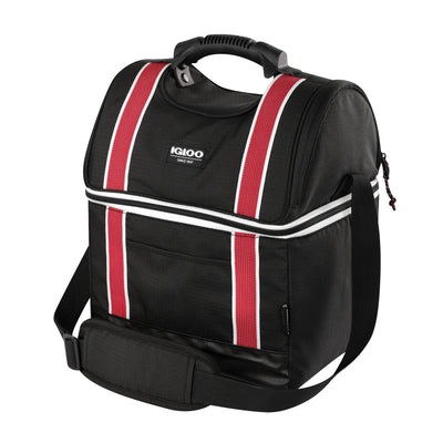 Igloo 22 Can Playmate Gripper Large Lunchbox Soft Cooler Bag, Black/Red (Used)