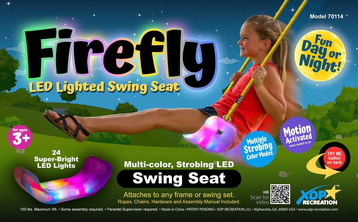 XDP Recreation Firefly Outdoor LED Kids Tree Swing with Hardware (Open Box)