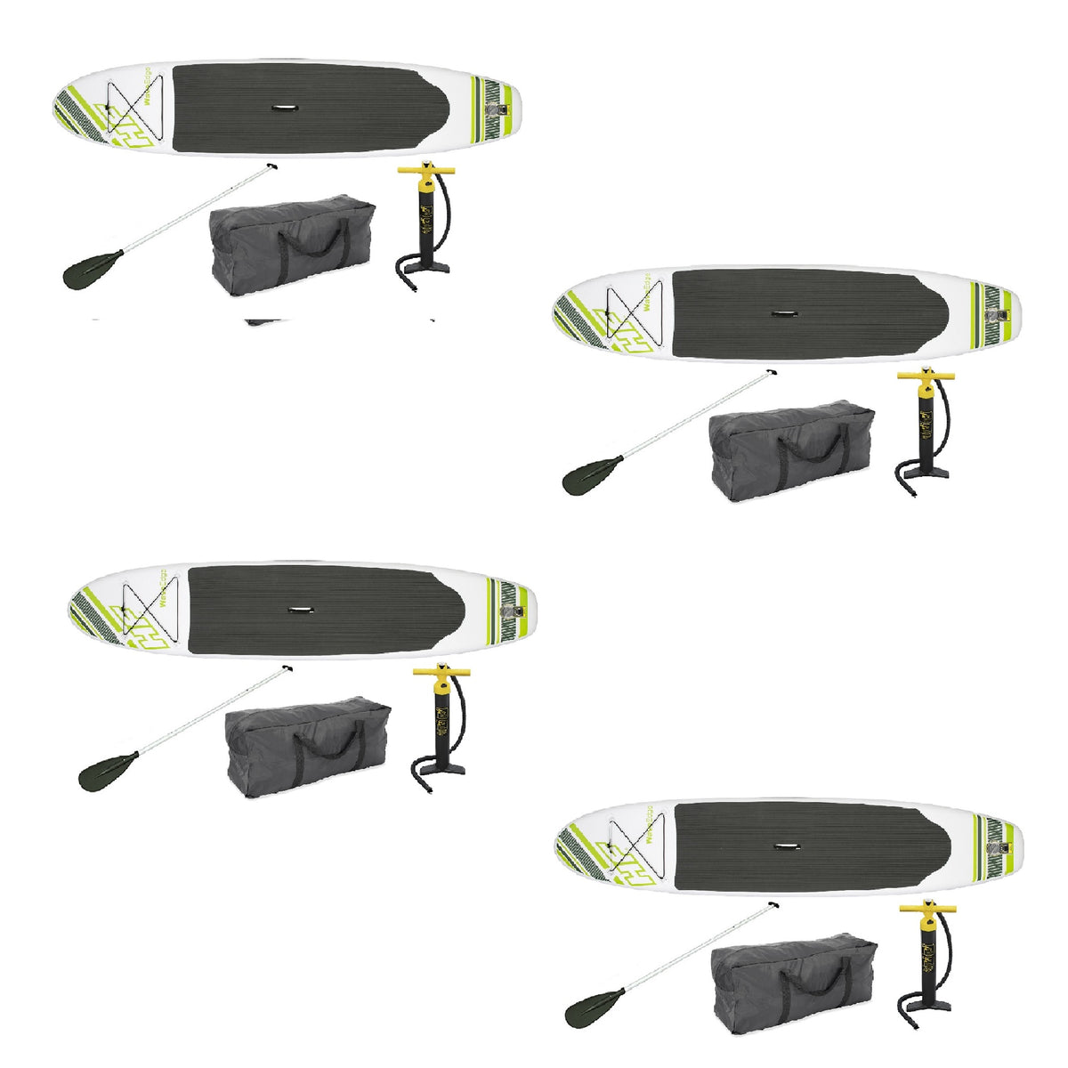 Bestway Inflatable Hydro Force Wave Edge 122" x 27" Standup Paddle Board, 4 Pack