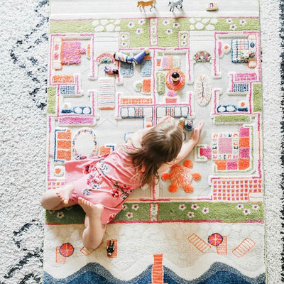 IVI 3D Play Carpet 59 x 39-inch Soft Beach House Floor Rug Mat for Kids, Medium - VMInnovations