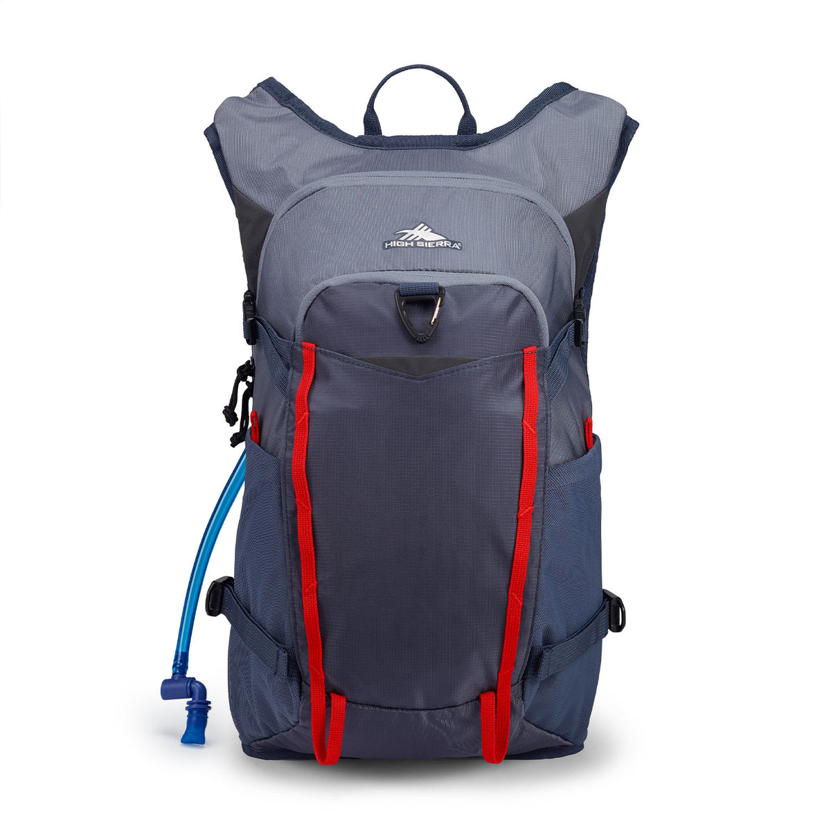 High Sierra Hydrahike 2.0 16L Hydration Water Backpack for Hiking, Gray & Red