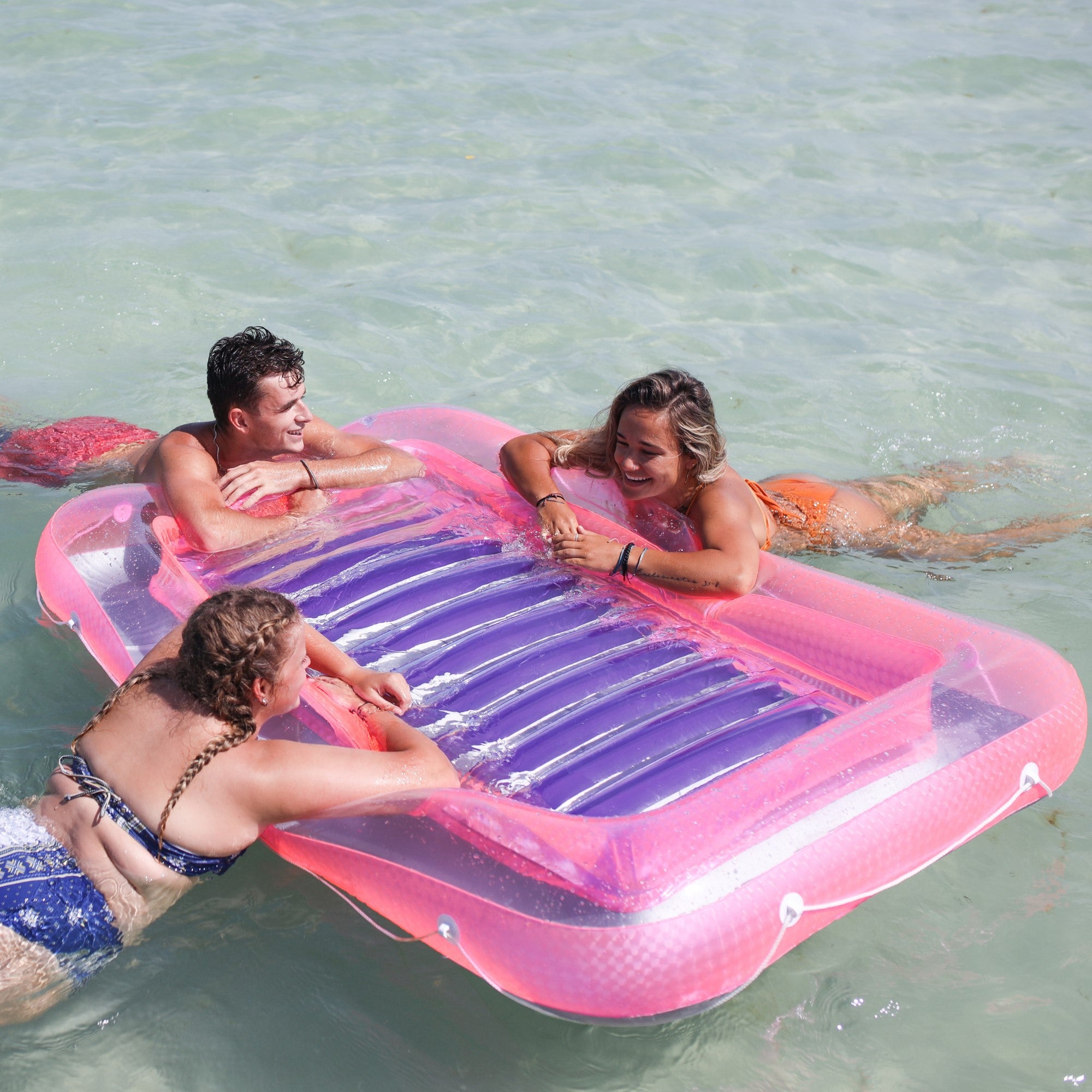 Swimline 9052 71 Inch Swimming Pool Inflatable Tub Float Lounge Chairs (2 Pack) - VMInnovations