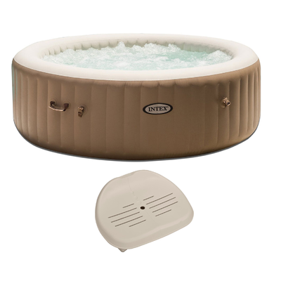 Intex PureSpa 85 Inch 6 Person Inflatable Round Hot Tub  & Inflatable Seat