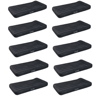 Intex Twin Classic Pillow Rest Air Mattress Bed With Built-In Pump (10 Pack)