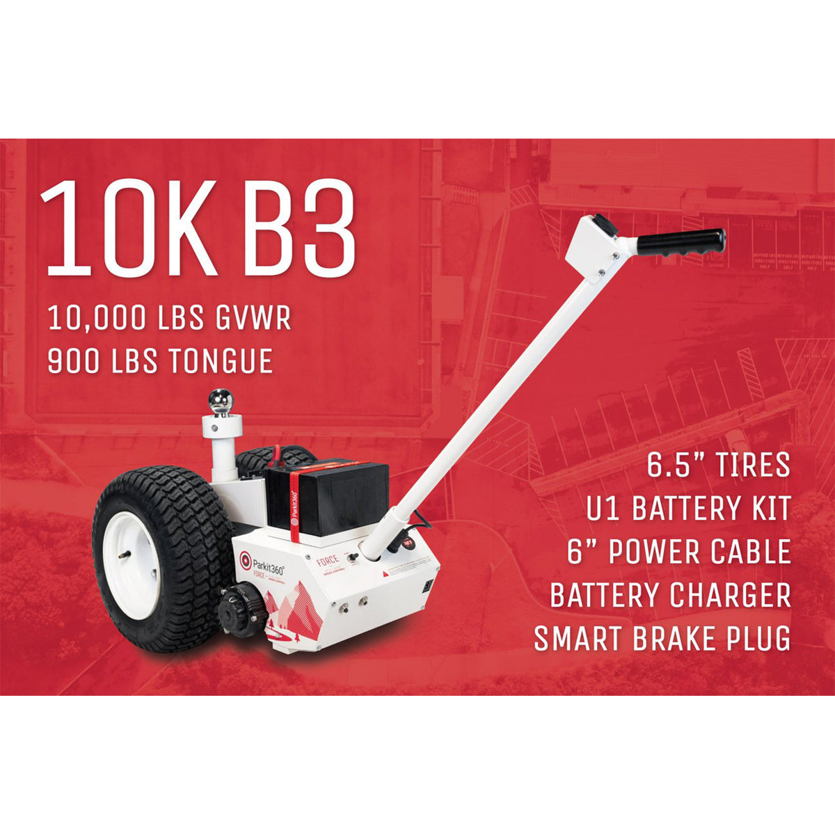 Parkit360 Battery Powered Trailer Jack Utility Dolly for Easy Pulling (Used)
