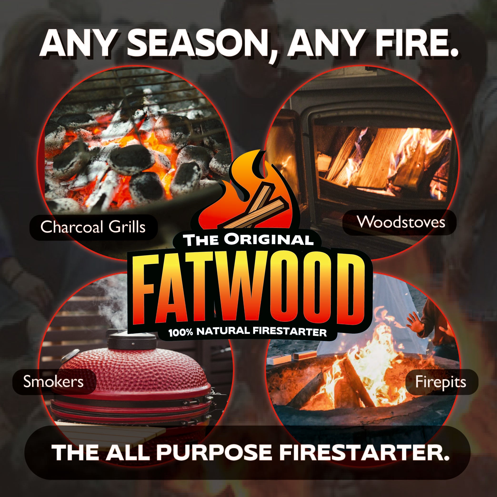 Betterwood Products 9910 Fatwood 10 Pound Natural Wood Firestarter (4 Pack)