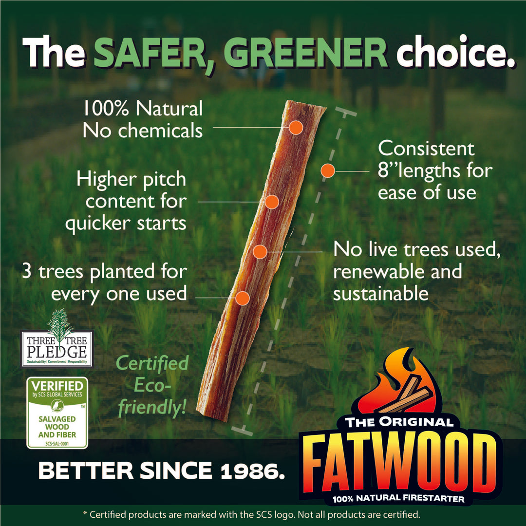 Betterwood Products 9910 Fatwood 10 Pound Natural Wood Firestarter (4 Pack)
