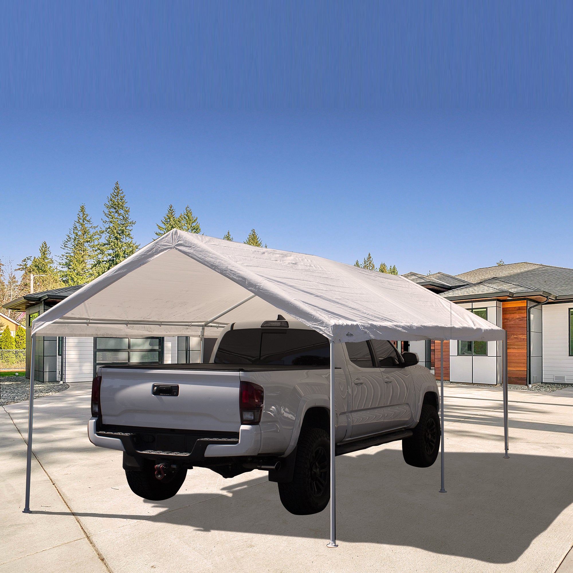 Caravan Canopy Domain 10 x 20 Foot Straight Leg Instant Tent Set, White (Used) - VMInnovations