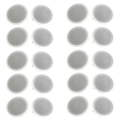 Pyle 8 Inch 500W 2 Way In Wall Ceiling Home Speakers System (Pair) (10 Pack) - VMInnovations