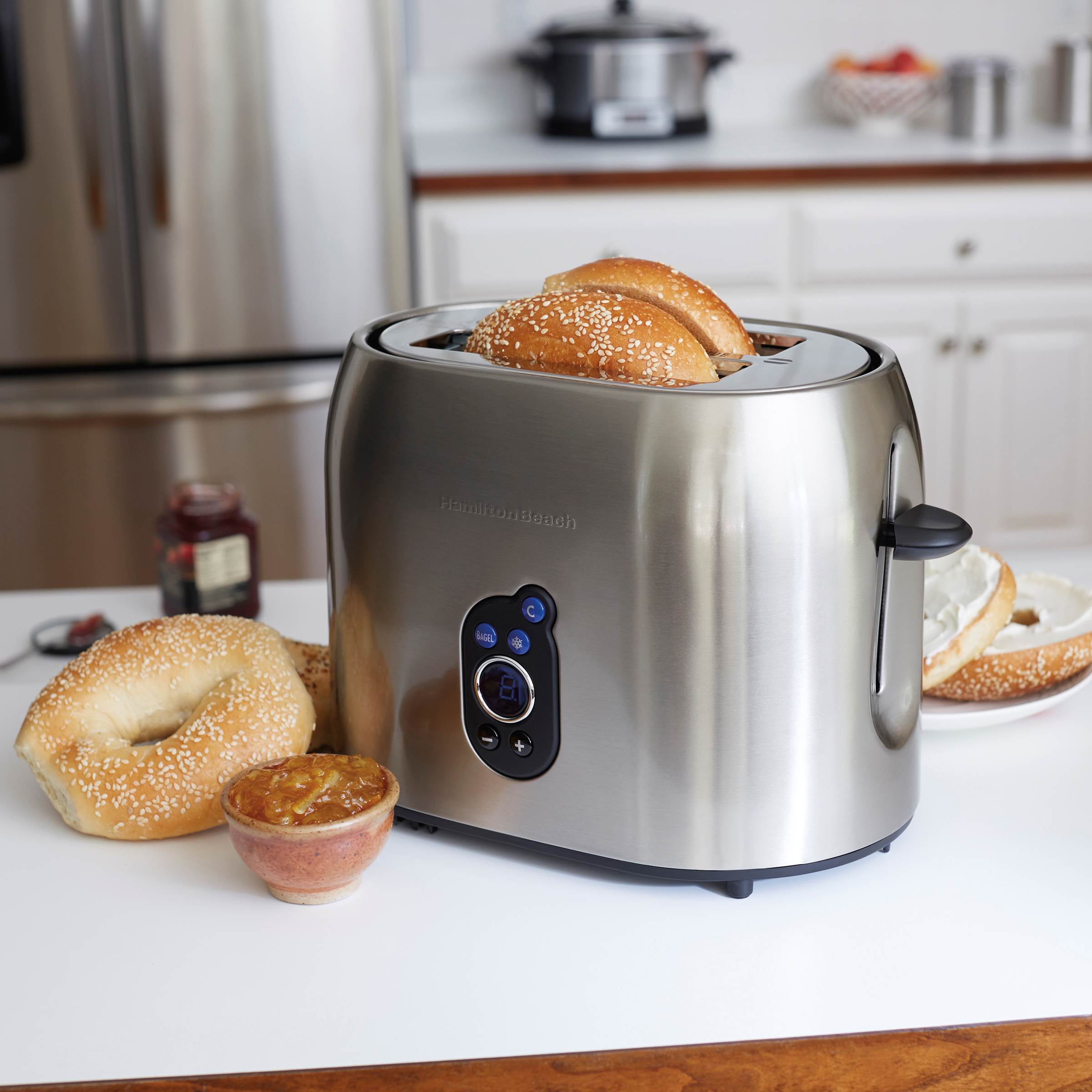 Hamilton Beach 2-Slice Stainless Steel Smudgeproof Digital Toaster (2 Pack)