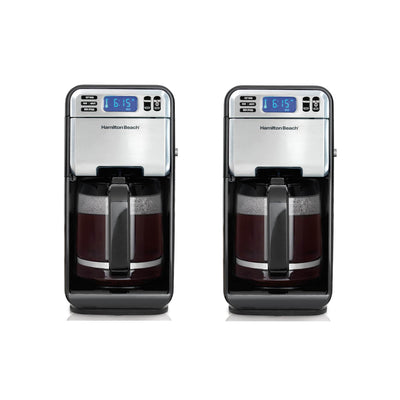 Hamilton Beach 12Cup Digital Automatic LCD Programmable Coffeemaker (2 Pack)