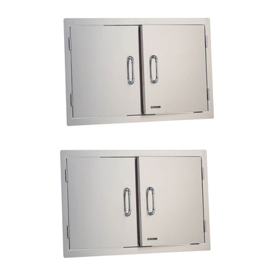 Bull Outdoor Products Stainless Steel Patio Grill Island Double Doors (2 Pack)