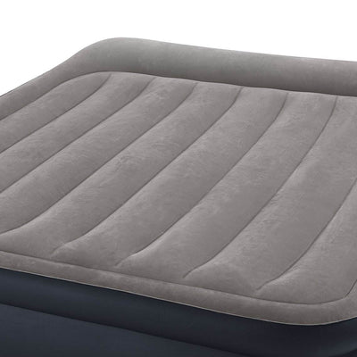 Intex Deluxe Pillow Rest Queen + Twin Raised Built-In Pump 64131E Airbed