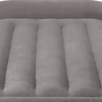 Intex Deluxe Raised Pillow Rest Air Bed with Built-In Air Pump, Queen + Twin