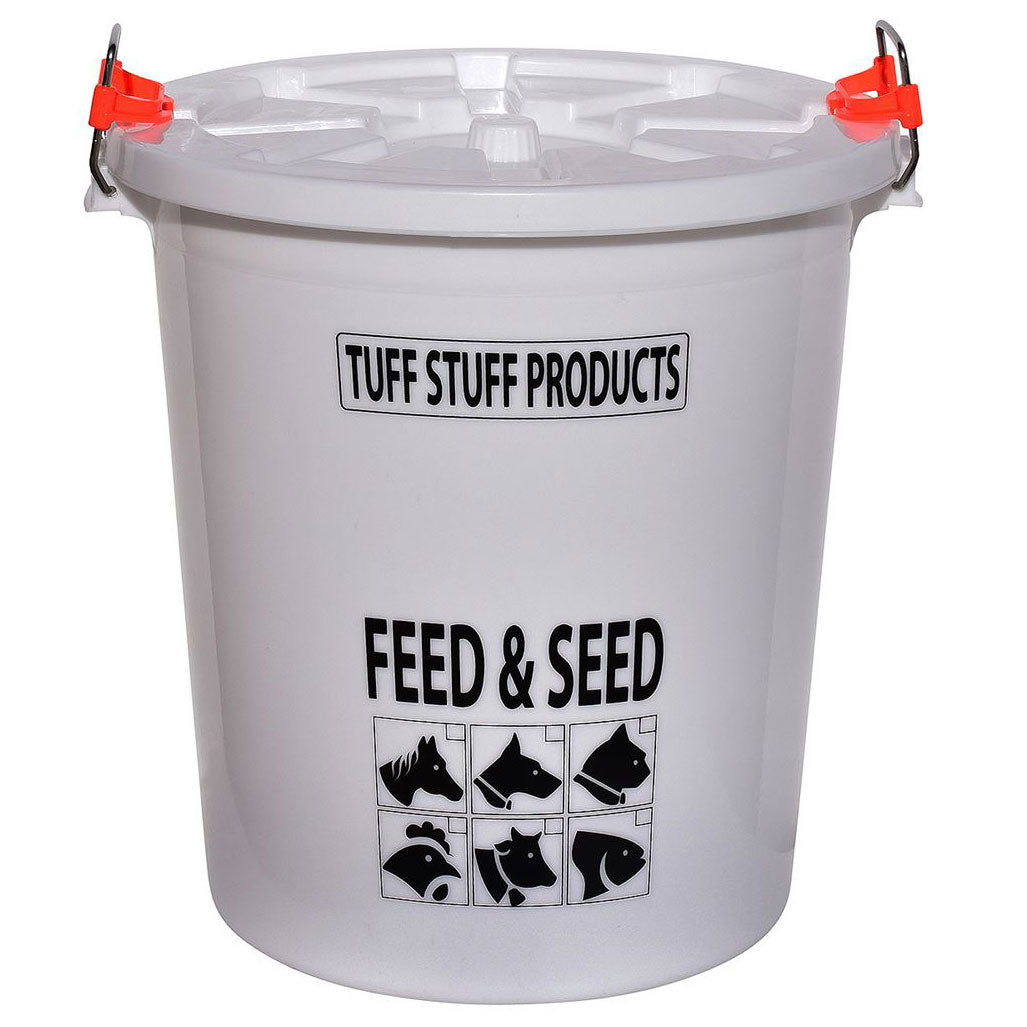 Tuff Stuff FS7 7 Gal Feed and Seed Storage Pail w/ Locking Lid (Open Box)