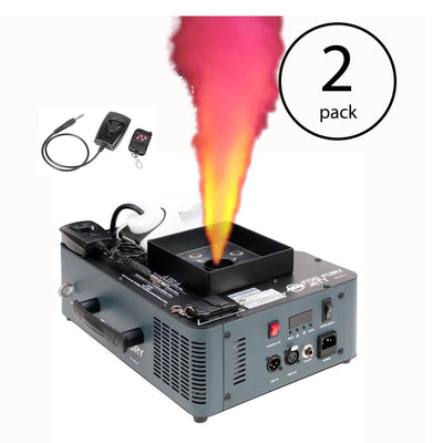 ADJ Fog Fury Jett Smoke Machine & LED Lights with Wireless Remote (2 Pack)