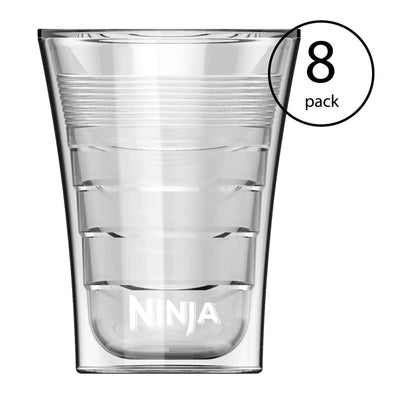 14 Oz Microwave Safe Plastic Double-Insulated Cup for Ninja Coffee Bar (8 Pack)