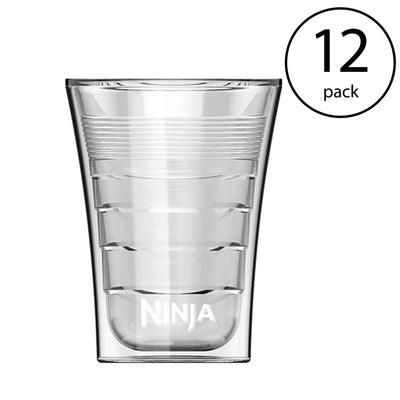 14 Oz Microwave Safe Plastic Double-Insulated Cup for Ninja Coffee Bar (12 Pack)