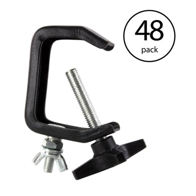 Chauvet CLP-03 Standard 6" C Clamp DJ 1-2" Truss Light Mounting (48 Pack)