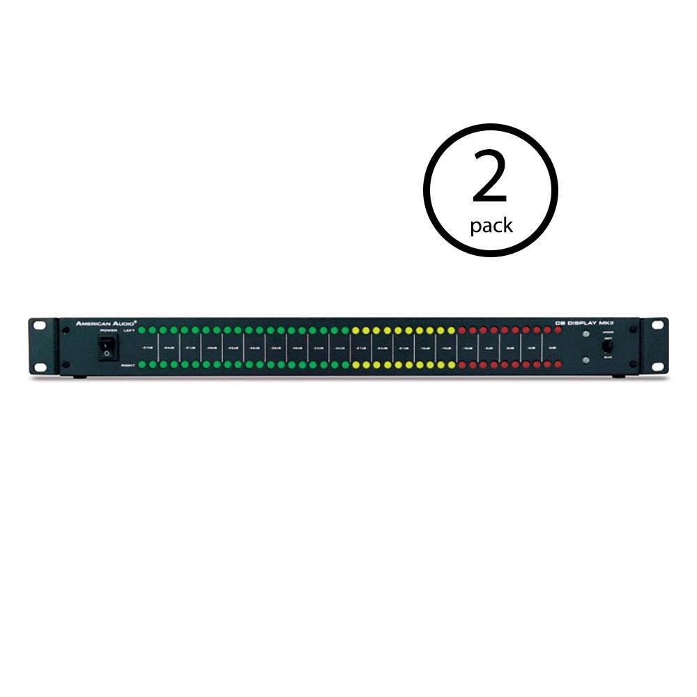 American Audio MKII DB Sound Volume Display Monitor Device for Amp Rack (2 Pack) - VMInnovations