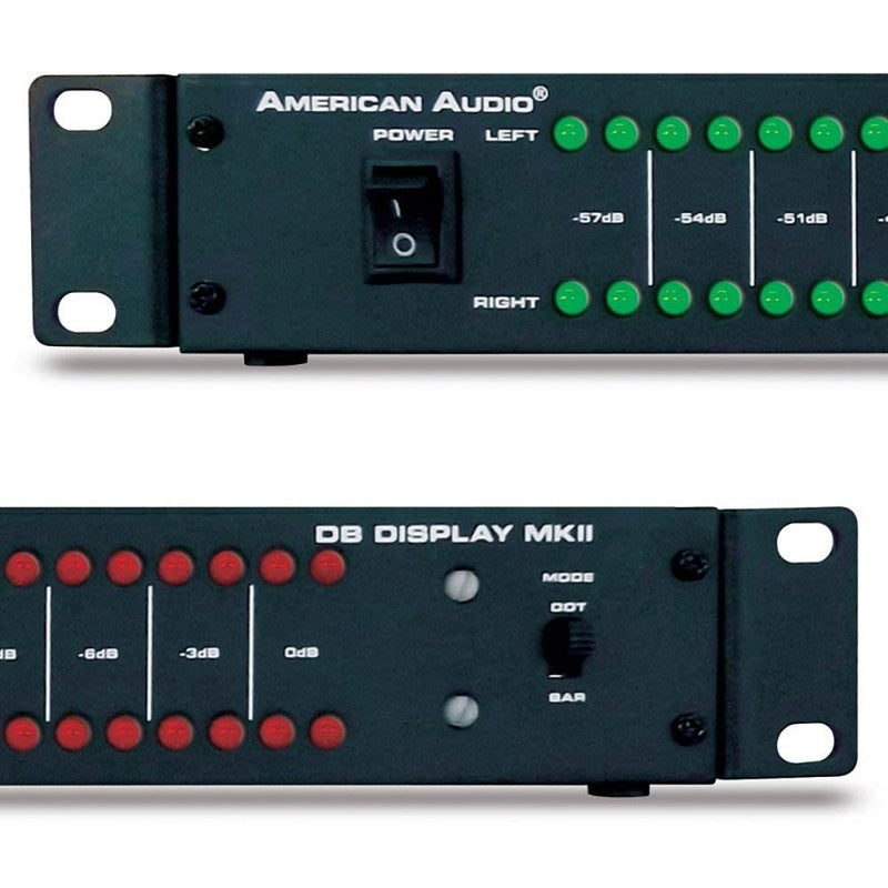 American Audio MKII DB Sound Volume Display Monitor Device for Amp Rack (2 Pack)
