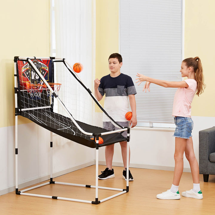 Lancaster 2 Player Junior Indoor Arcade Basketball Dual Hoop Shooting Game Set