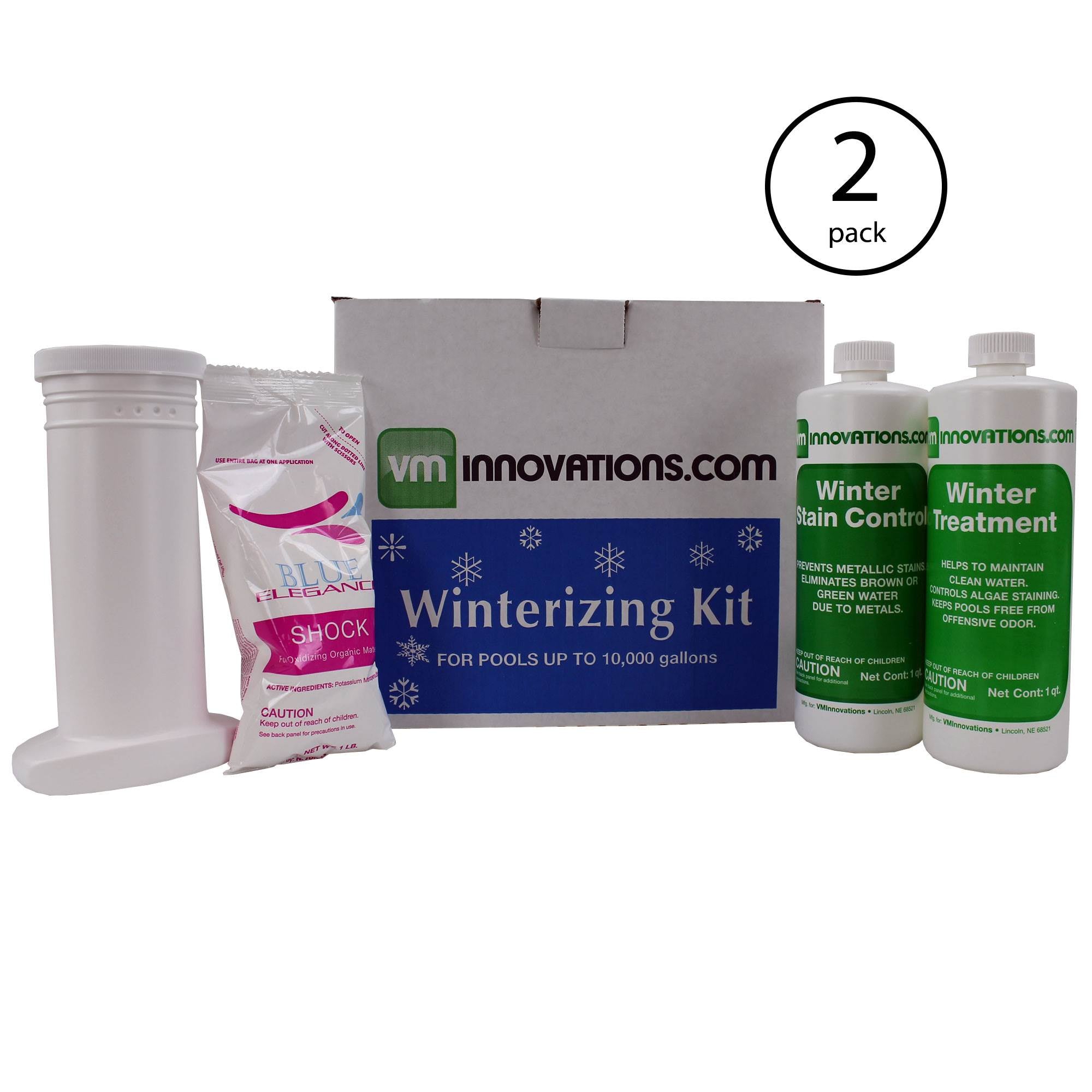 Swimming Pool Winterizing Treatment Closing Kit - Up To 10,000 Gallons (2 Pack)