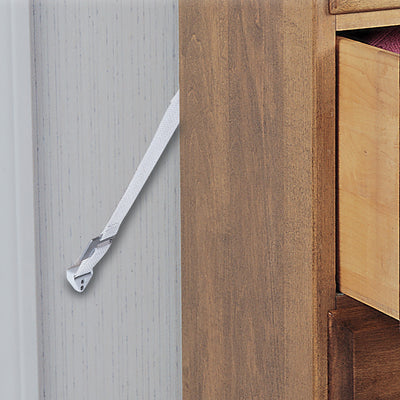 Safety 1st Childproof Safety Furniture Security Wall Straps, White, 2 Pack(Used)