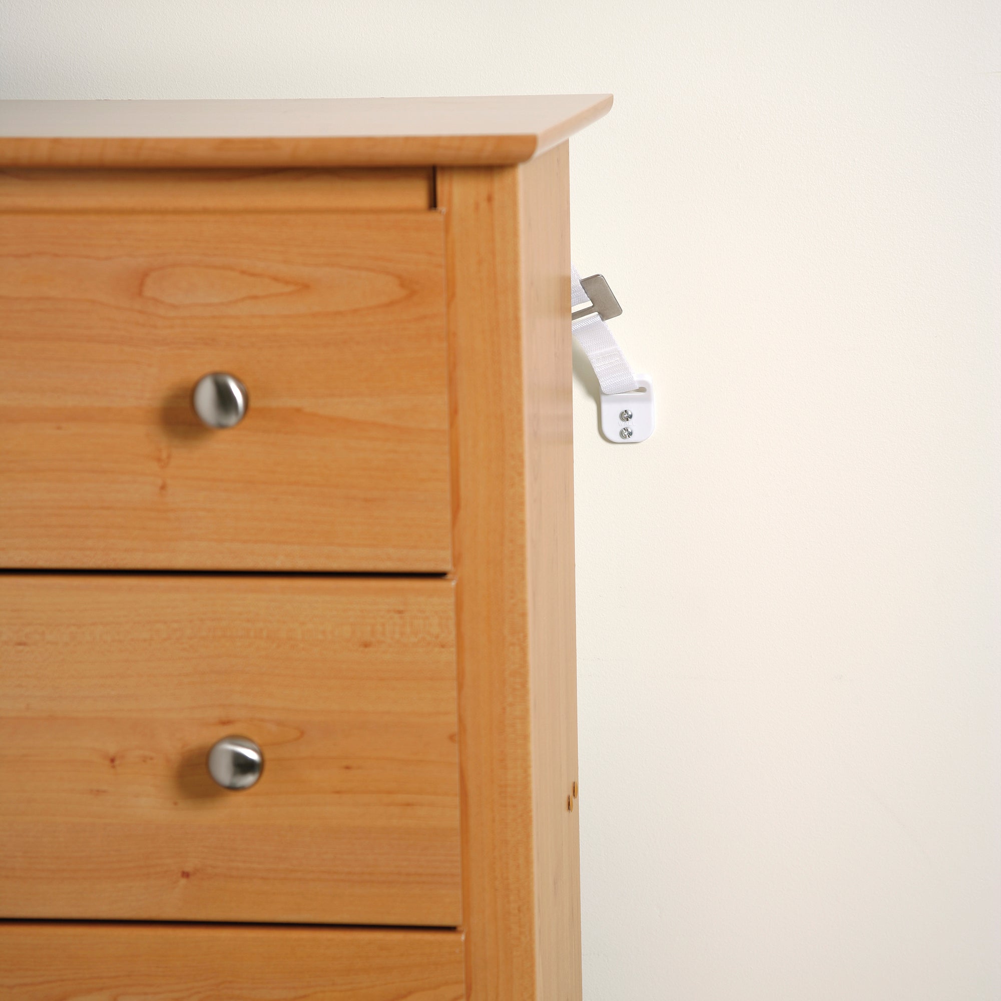 Safety 1st Childproof Safety Furniture Wall Straps, White, 2 Pack (Open Box)
