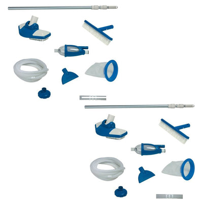 Intex Deluxe Pool Maintenance Kit w/ Vacuum & Pole for Minimum 800 GPH (2 Pack)