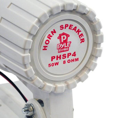 Pyle PHSP4 6 Inch 50 Watt Indoor/Outdoor Waterproof Home PA Horn Speaker, 8 Pack - VMInnovations