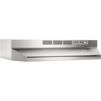 Broan 30 Inch Stainless Steel ADA Capable Non Ducted Under Cabinet Range Hood - VMInnovations