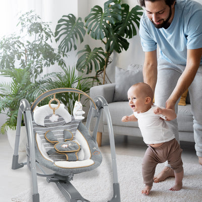 Boutique Collection Baby Swing N Go Portable Rocker Chair, (Open Box) - VMInnovations