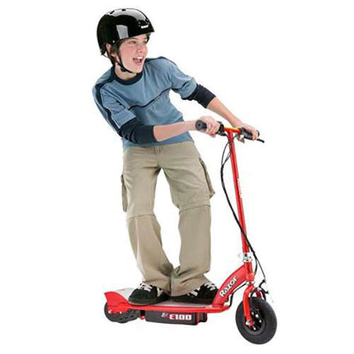 Razor E100 Kids Motorized 24 Volt Electric Powered Ride On Scooter, Red (2 Pack) - VMInnovations