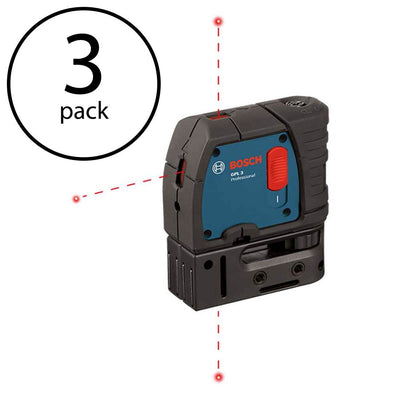 Bosch GPL3 3 Point Self Leveling Alignment Level (3 Pk) (Certified Refurbished)